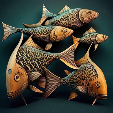 3D model Senegalese multi  fish (STL)